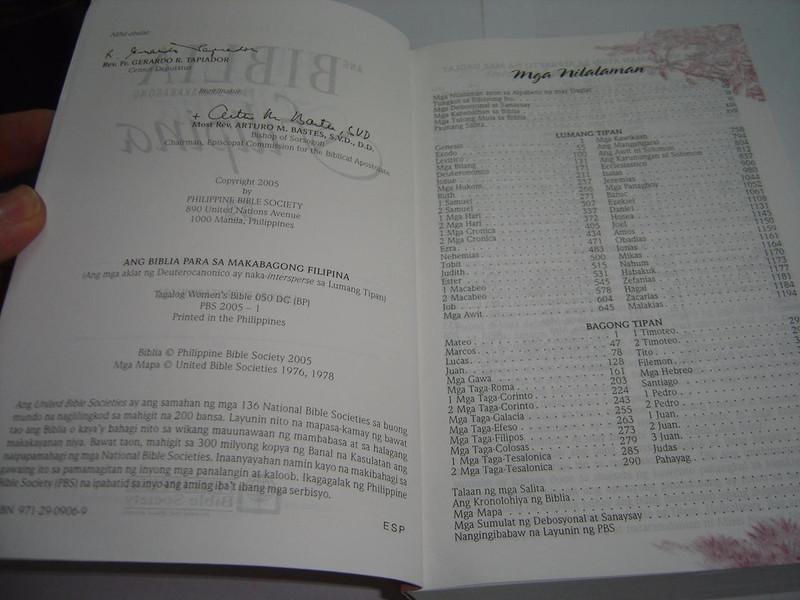 The Bible for Modern Filipino Women with Deuterocanonicals, Ang Biblia Translation / Philippines Ladies Bible