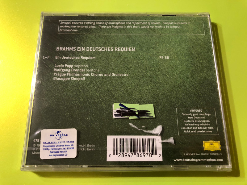 Brahms – Ein Deutsches Requiem (Virtuoso Series) CD (028947869702)