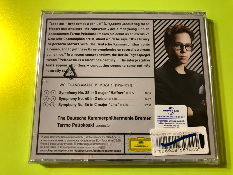 Mozart – Symphonies Nos. 35 “Haffner”, 36 “Linz” & 40 CD (028948657445)