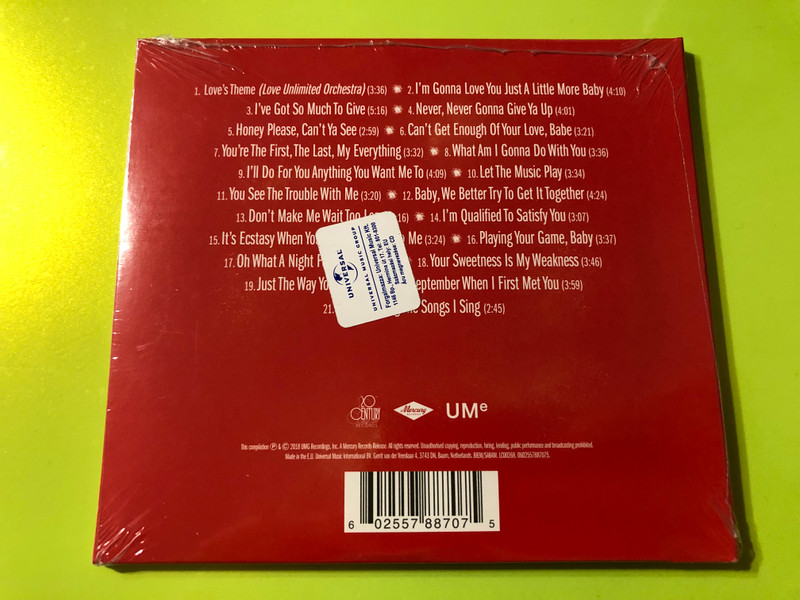 Barry White – Love’s Theme: The Best Of The 20th Century Records Singles CD (0602557887975)