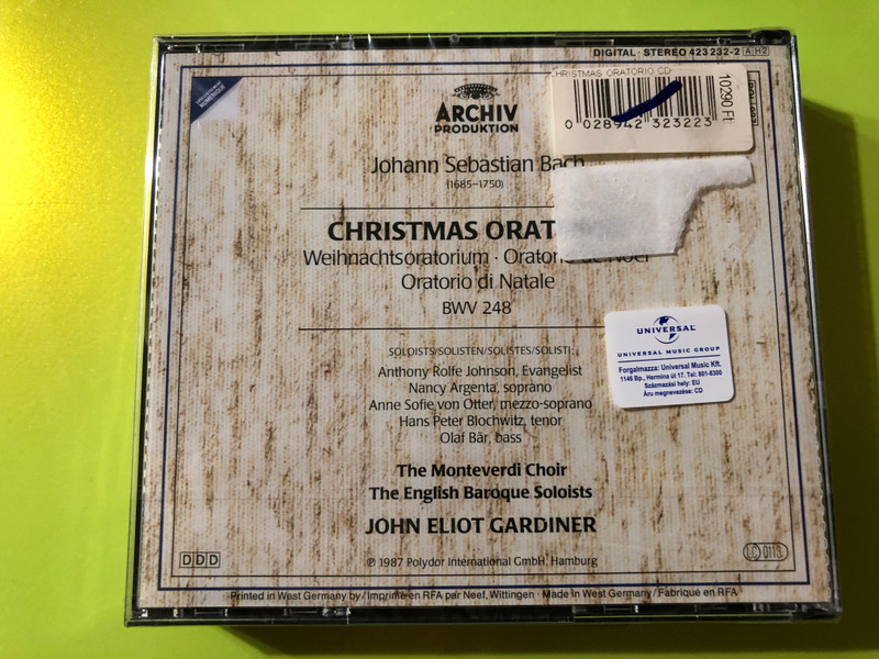Johann Sebastian Bach – Christmas Oratorio (Weihnachtsoratorium, 2CD, Archiv Produktion) (0028942323223)