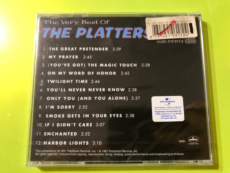 The Platters - The Very Best Of The Platters CD (0731451031724)