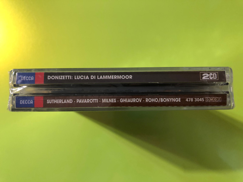 Donizetti – Lucia di Lammermoor | Sutherland • Pavarotti • Milnes • Ghiaurov • Bonynge 2CD (0020947830450)