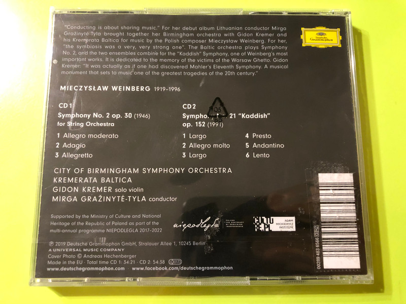 Weinberg: Symphonies Nos. 2 & 21 “Kaddish” – Mirga Gražinytė-Tyla, Gidon Kremer (2CD) (002894836566)