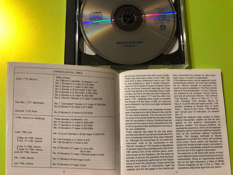 A Return to Authenticity: Mozart Piano Sonatas Vol. III on Fortepiano with Malcolm Bilson 2CD Hungaroton