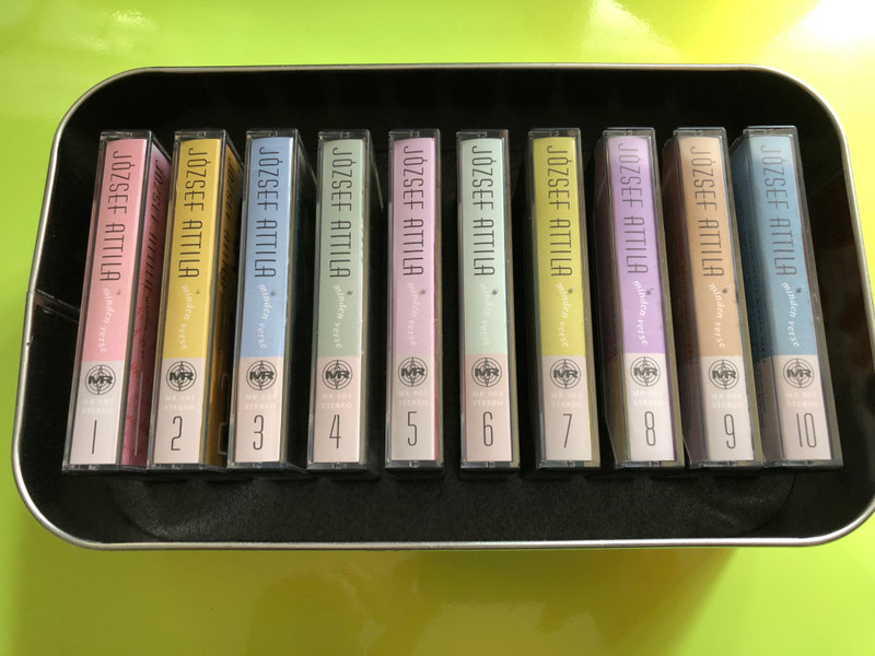 JÓZSEF ATTILA – MINDEN VERSE (COLLECTED POEMS) – 10X CASSETTE BOX SET (1993) (JózsefAttila2)