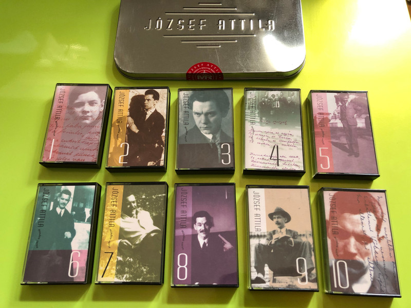 JÓZSEF ATTILA – MINDEN VERSE (COLLECTED POEMS) – 10X CASSETTE BOX SET (1993) (JózsefAttila2)