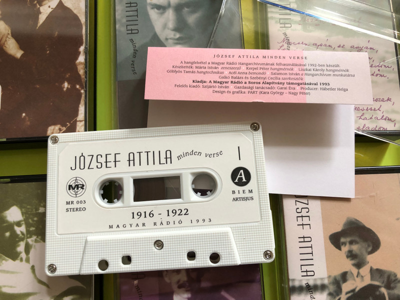 JÓZSEF ATTILA – MINDEN VERSE (COLLECTED POEMS) – 10X CASSETTE BOX SET (1993) (JózsefAttila2)