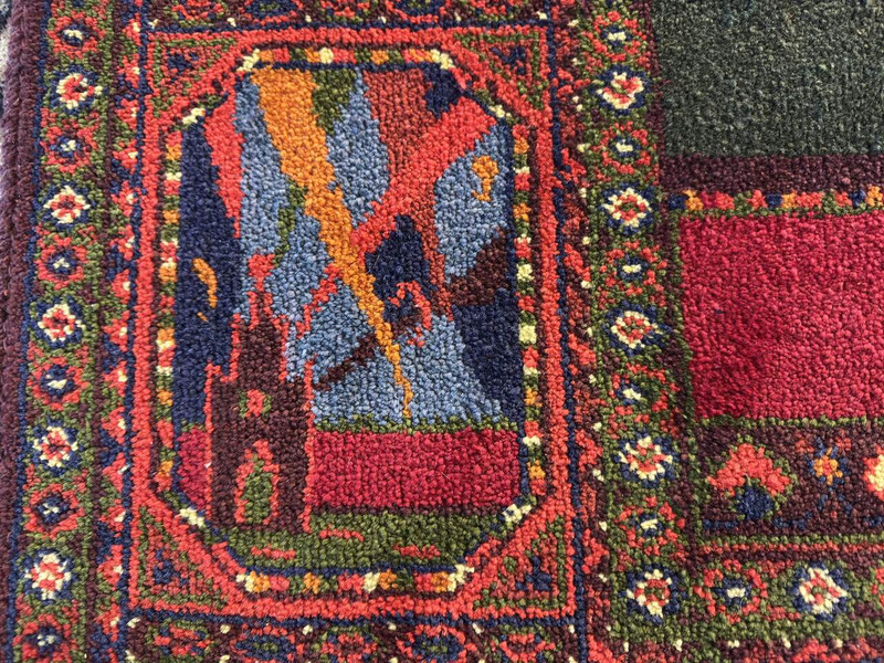 LENIN Rare Carpet from the Soviet Union / Rug size 190 X 150 CM with the portrait of Vladimir Ilich Lenin / Sovjet made rug Collector's item CCCP / U.S.S.R. issued for the anniversary of 100th birthday of Lenin made by Karjakumsky Fabrika