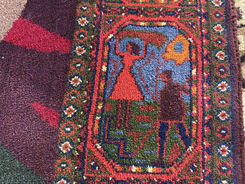 LENIN Rare Carpet from the Soviet Union / Rug size 190 X 150 CM with the portrait of Vladimir Ilich Lenin / Sovjet made rug Collector's item CCCP / U.S.S.R. issued for the anniversary of 100th birthday of Lenin made by Karjakumsky Fabrika
