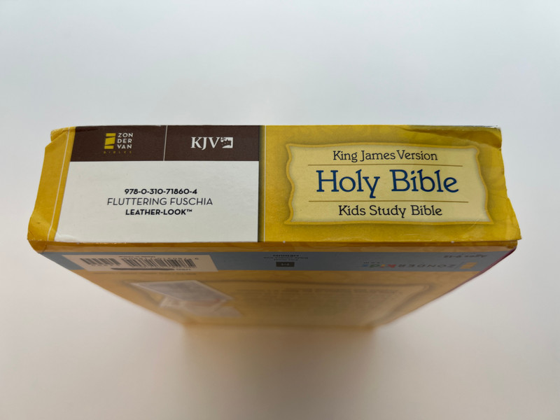 KJV Kids Study Bible: Fluttering Fuschia Leather-Look Edition for Young Explorers / Leather-Look (9780310718604)