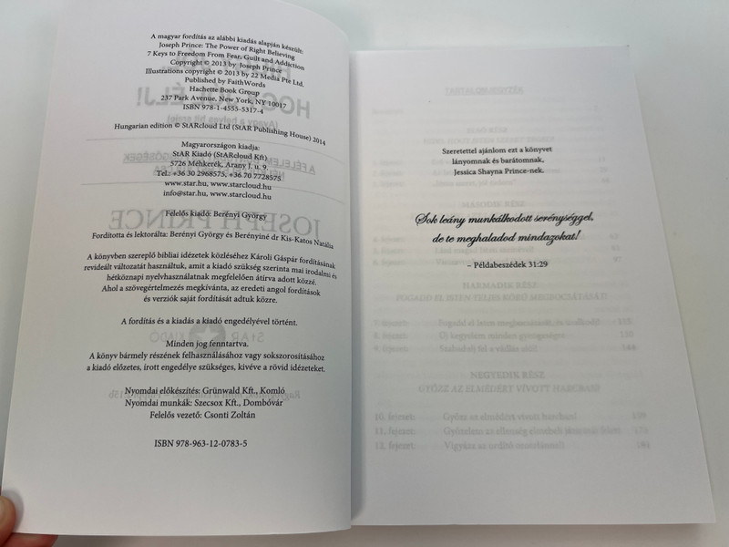 Believe well to live well! — The Power of Right Belief / Paperback (9789631207835)