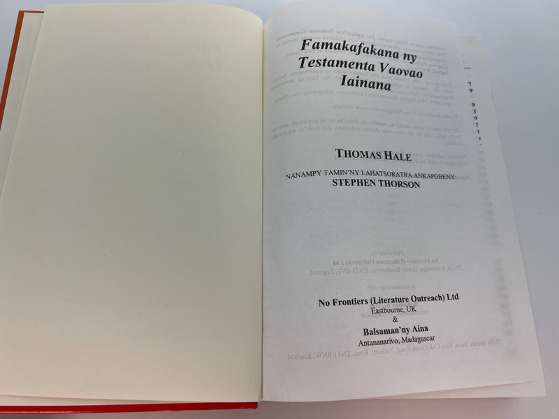 Famakafakana ny Testamenta Vaovao Iainana — Thomas Hale & Stephen Thorson / Hardcover (NTCommentaryMalagasi)