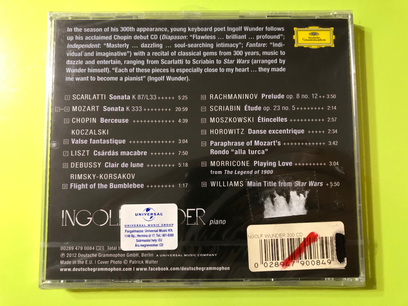 Ingolf Wunder: 300 CD (0028947900849)