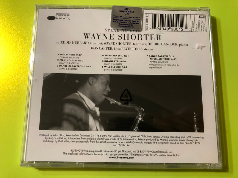 Wayne Shorter – Speak No Evil (Blue Note RVG Edition) CD (724349900127)