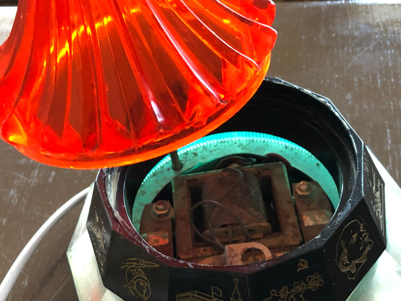 Vintage Soviet Space Rocket Lamp – Cosmos / Cosmonautika (1980s USSR) (SpaceRocketLamp)