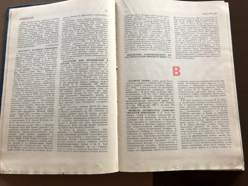 Таджикская ЛЕНИНИАНА / Tajik Leniniana Encyclopedic Reference / Hardcover (SBK 13:5512)