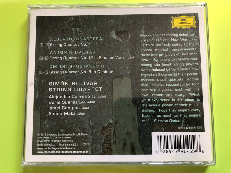 Simón Bolívar String Quartet – Ginastera | Dvořák | Shostakovich CD (028947904298)