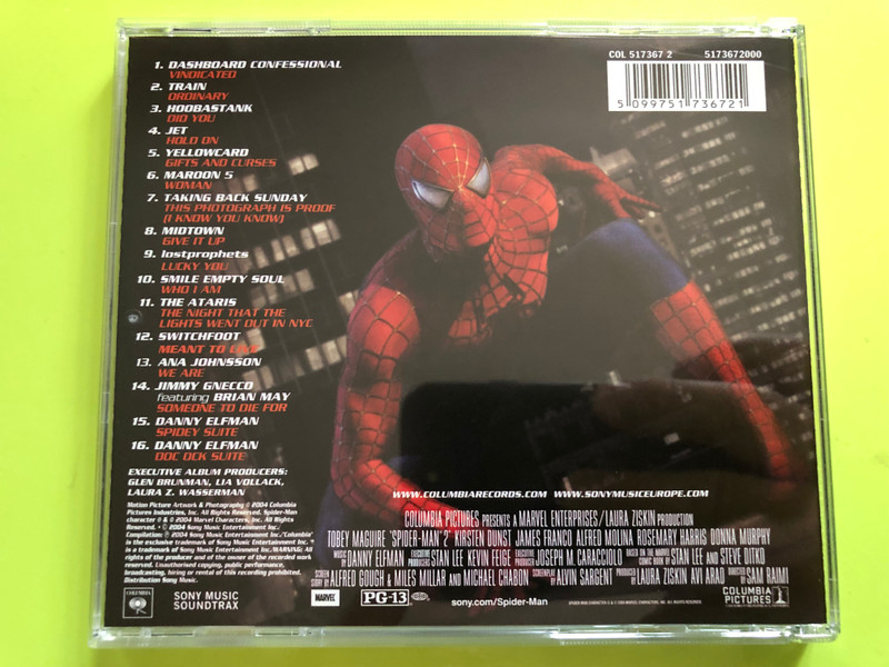Spider-Man 2 – Music From and Inspired By (Columbia/Sony Music, 2004) CD (5099751736721)