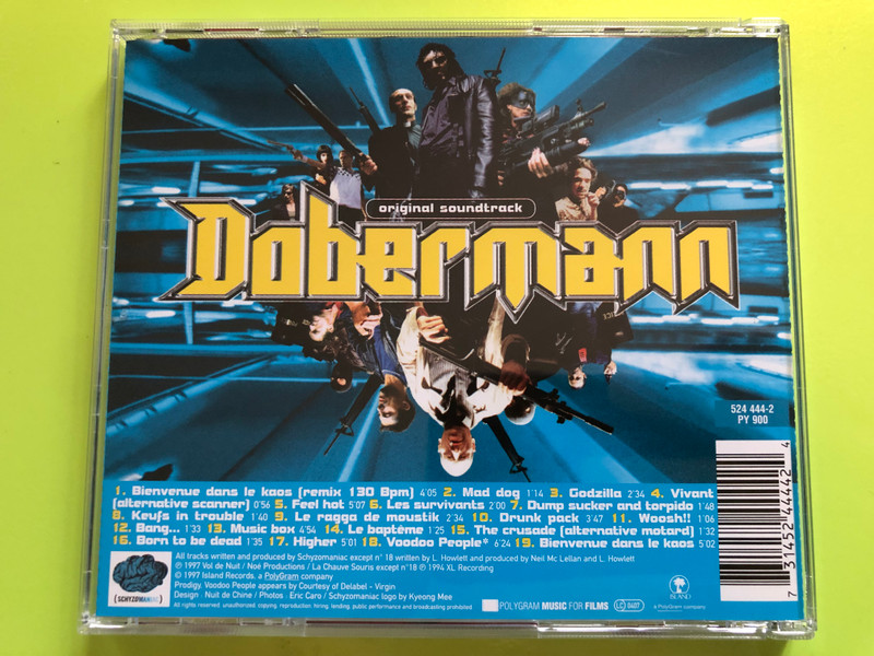Dobermann – Original Motion Picture Soundtrack (Island / PolyGram, 1997) CD (731452444424)