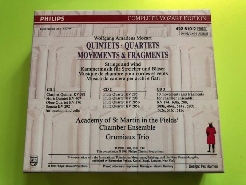 Mozart – Quintets, Quartets, etc. (Strings and Wind) | Philips Complete Mozart Edition Vol. 10 (3-CD Set) (028942251021)