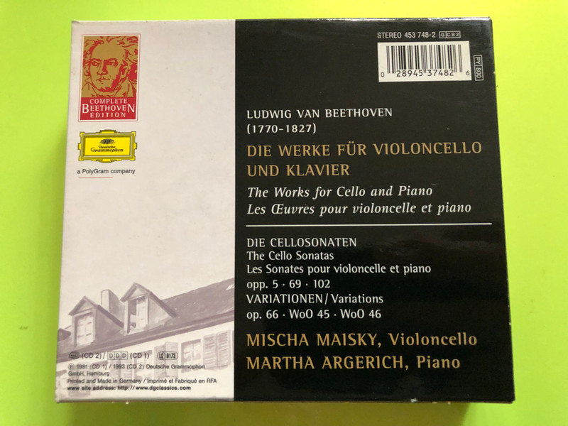 Ludwig van Beethoven: Cellosonaten (The Cello Sonatas) – Complete Beethoven Edition, Vol. 8 (2xCD) (028945374826)