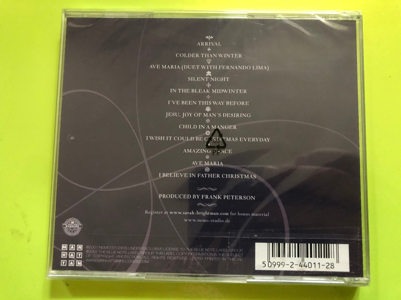 Sarah Brightman – A Winter Symphony CD (5099924401128.)