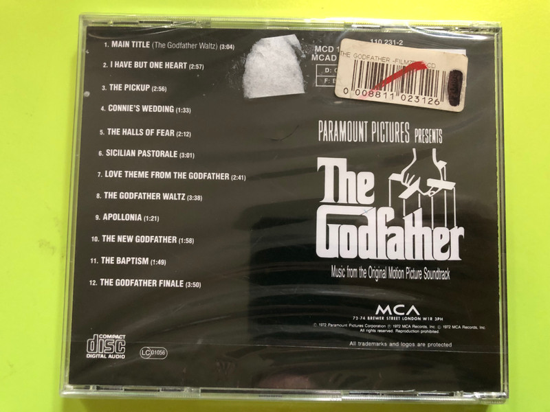 The Godfather – Music from the Original Motion Picture Soundtrack CD (0008811023126)