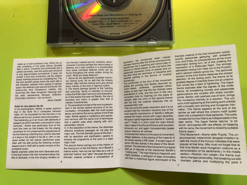 Ditta Bartók-Pásztory Plays Bartók (CD) (HCD 31039)