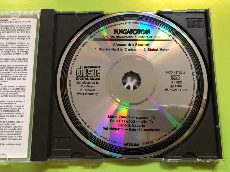 Alessandro Scarlatti: Stabat Mater / Flute Sonata in C Minor (Hungaroton HCD 12732-2) (HCD 12732-2)