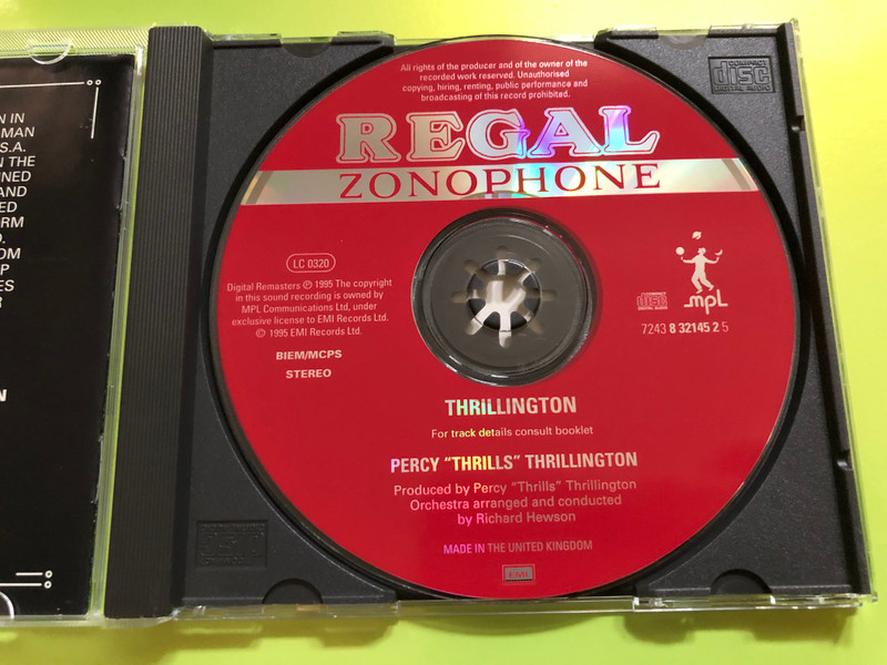 Percy “Thrills” Thrillington – Thrillington (Regal Zonophone / EMI) CD (724383214525)