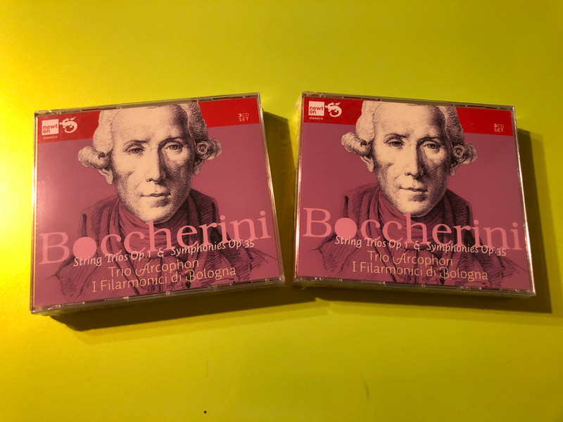 Boccherini: String Trios Op.1 & Symphonies Op.35 – Trio Arcophon / I Filarmonici di Bologna (Newton Classics 3CD Set) (8718247711024)