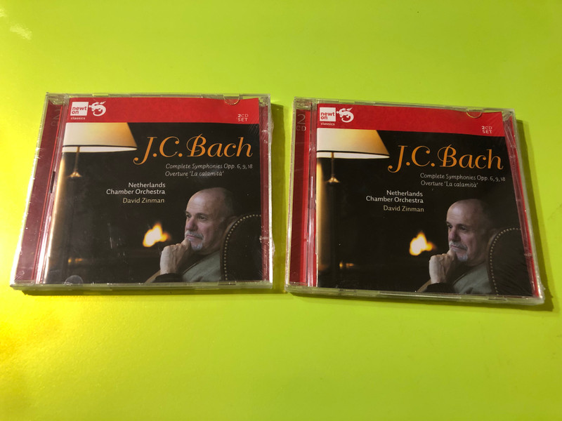 J.C. Bach – Complete Symphonies Opp.6, 9, 18 & Overture “La Calamita” (David Zinman / Newton Classics 2CD Set) (8718247710652)