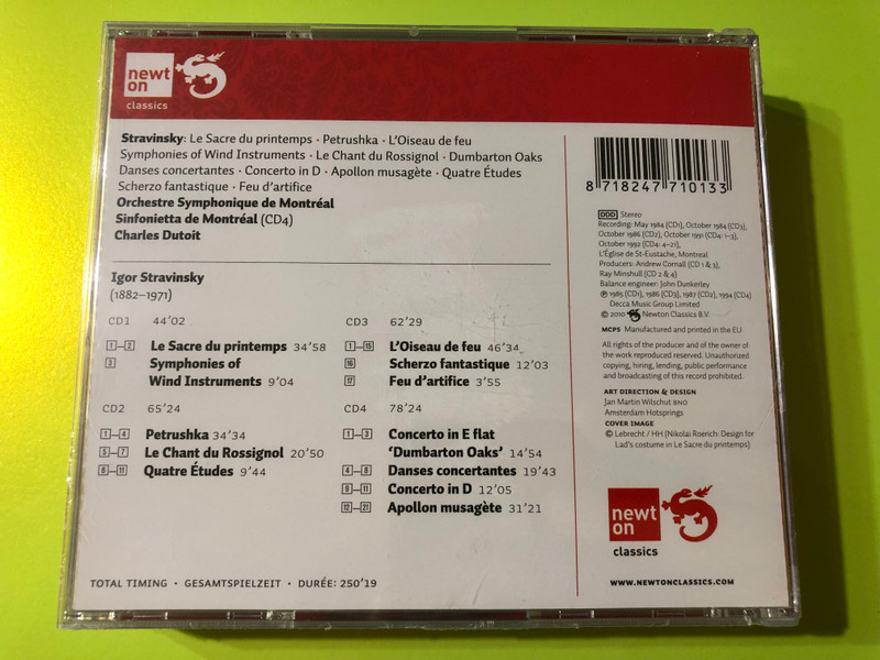 Stravinsky: Orchestre Symphonique de Montréal – Charles Dutoit (4CD Set) (8718247710133)