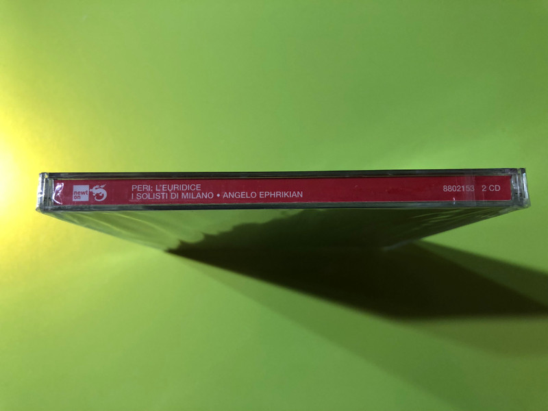 Jacopo Peri: L’Euridice (1600) – I Solisti di Milano / Coro Polifonico di Milano / Angelo Ephrikian 2xCD (8718247711536)