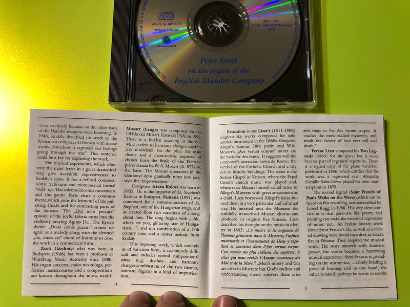 Organ Music in the Cathedral of Nagasaki – Péter Sirák (Mander Organ, Urakami Cathedral, Nagasaki CD) (PéterSirák)