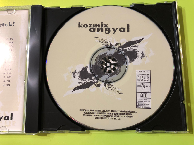 Kozmix – Angyal (2000) CD Album - Hungarian Trance Energy in Its Purest Form (044001325120)