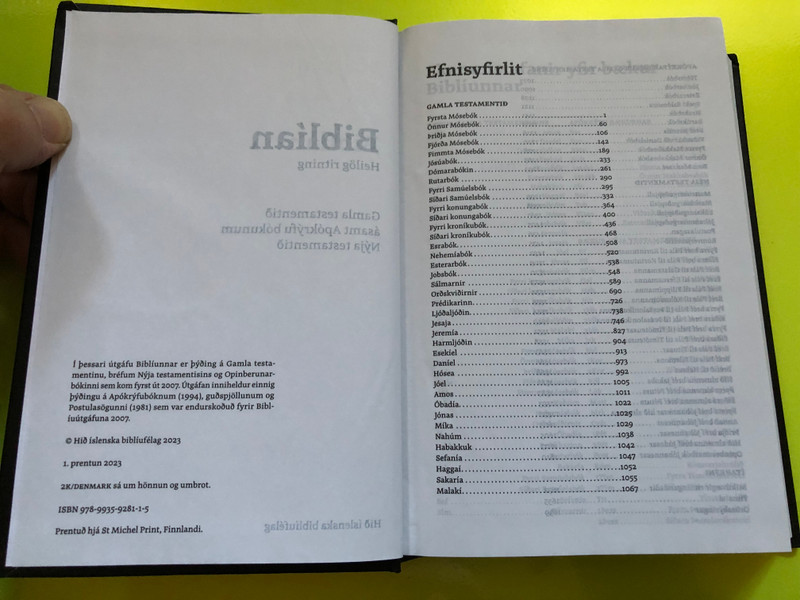 Biblían – Heilög Ritning (The Holy Bible in Icelandic, 2023 Edition) (9789935928115)