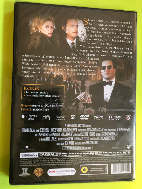 The Bonfire of the Vanities (1990) – Hungarian Dubbed DVD | Hiúságok máglyája – Magyar szinkronos DVD (5999048913029)