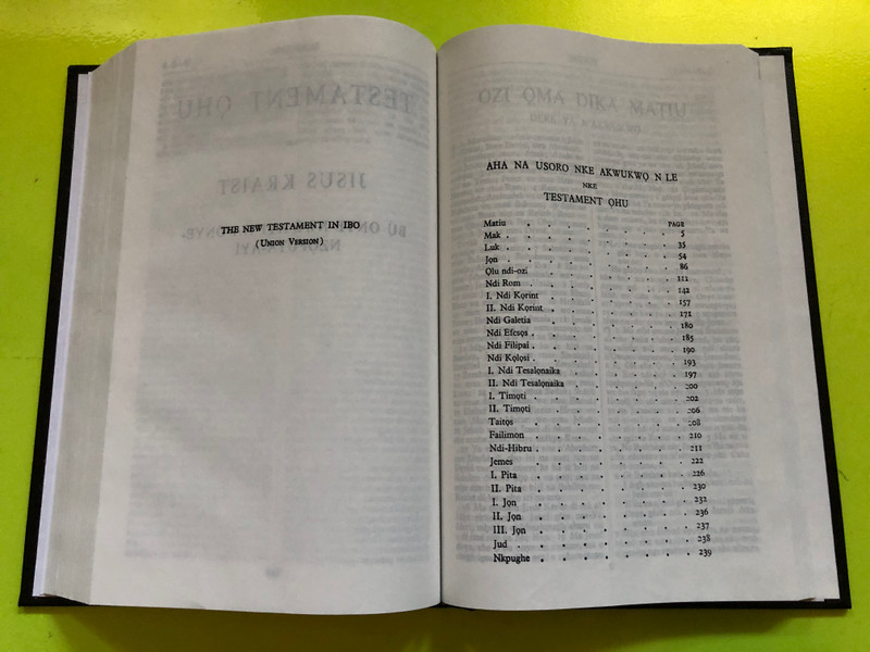 The Holy Bible in Igbo – Union Version (Bible Nso Neb Nanagide Testament Ochie na Testament Ọhụ) (TheHolyBibleIgbo)