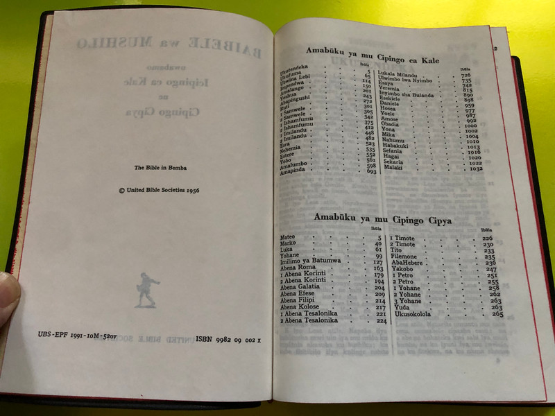 Baibele wa Mushilo – The Holy Bible in Bemba (Uwabamo Icipingo ca Kale ne Cipingo Cipya) (998209002X)