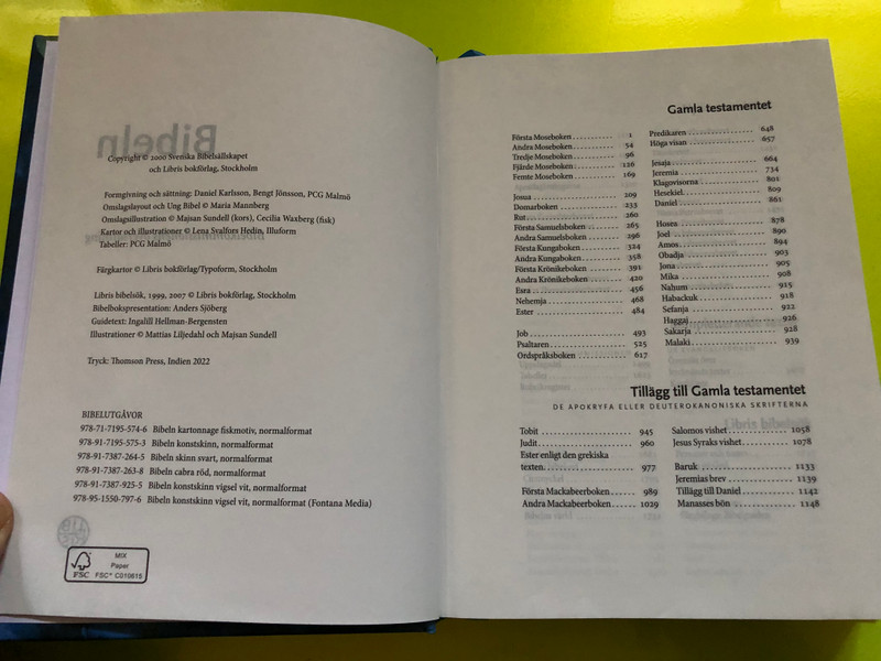 BIBELN – Bibelkommissionens översättning (BK), Libris Bokförlag 2022 Edition (9789171955746)