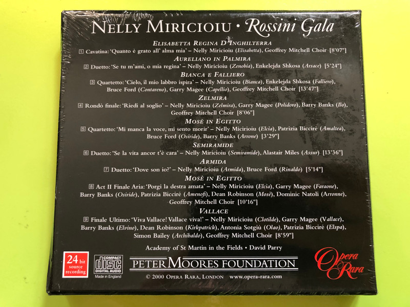 The Bel Canto Virtuoso: Nelly Miricioiu Rossini Gala CD - Arias from Forgotten Operas (792938021126)