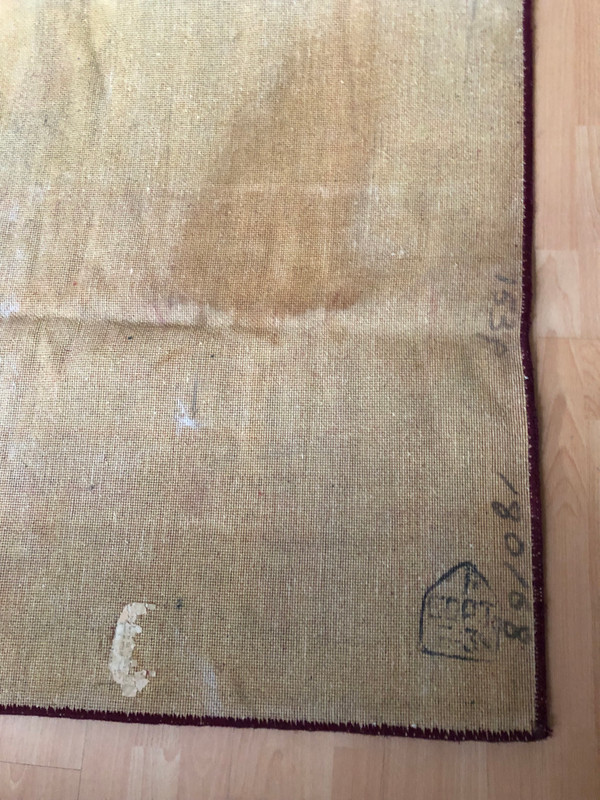 Iconic Vintage Soviet Tapestry: Vladimir Lenin Portrait Rug with Geometric Borders (VladimirLeninRug)