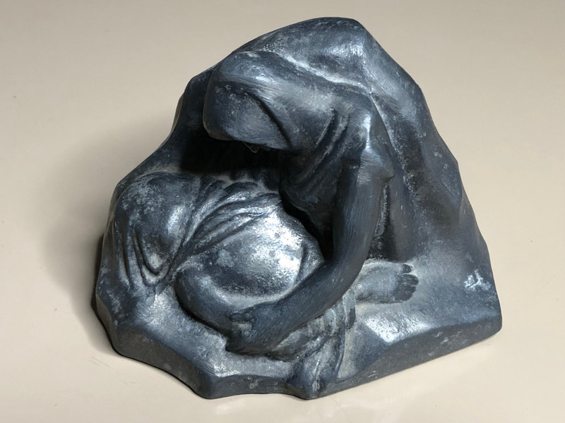 Rare Vintage 1960s Soviet Statue "The Grieving Mother" – Mamayev Kurgan Monument Replica (Volgograd) (SorrowfulMother)