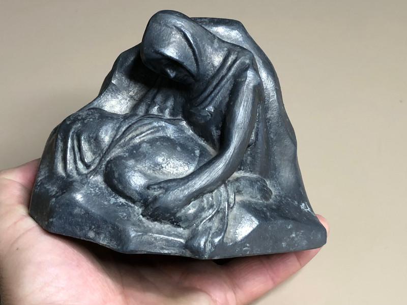 Rare Vintage 1960s Soviet Statue "The Grieving Mother" – Mamayev Kurgan Monument Replica (Volgograd) (SorrowfulMother)