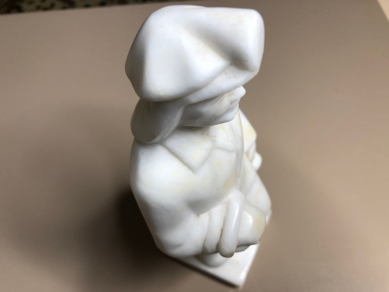 Vintage Alabaster Coal Miner Statue – A Tribute to Industrial Heritage (CoalMiner)