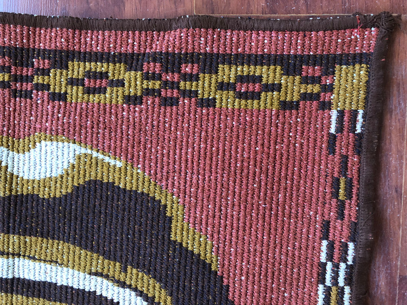 Vintage Hand-Woven Vladimir Lenin Portrait Rug: A Rare Piece of Soviet History (c. 1950s) (VladimirLeninRug003)