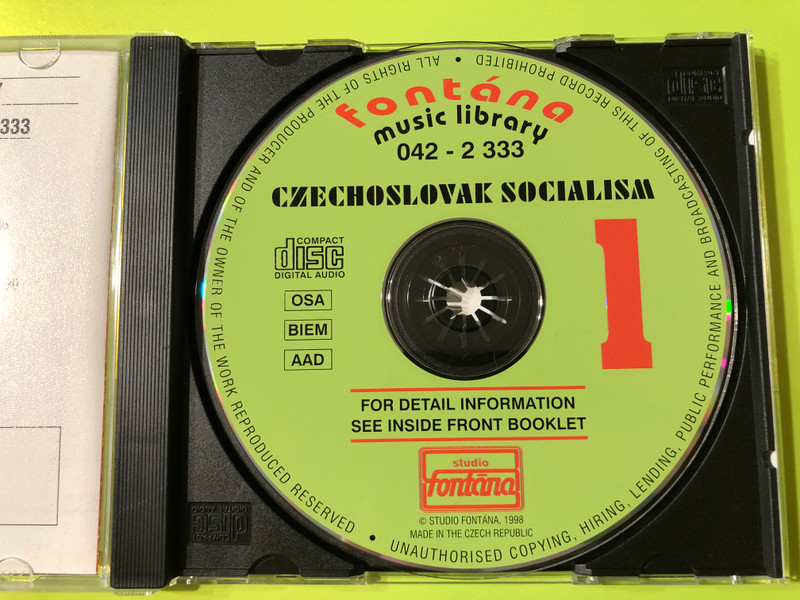 Fontana Music Library: Czechoslovak Socialism 1945–1989 – A Historical Music Collection (042-2 333)