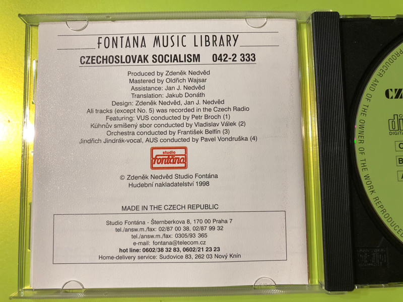 Fontana Music Library: Czechoslovak Socialism 1945–1989 – A Historical Music Collection (042-2 333)